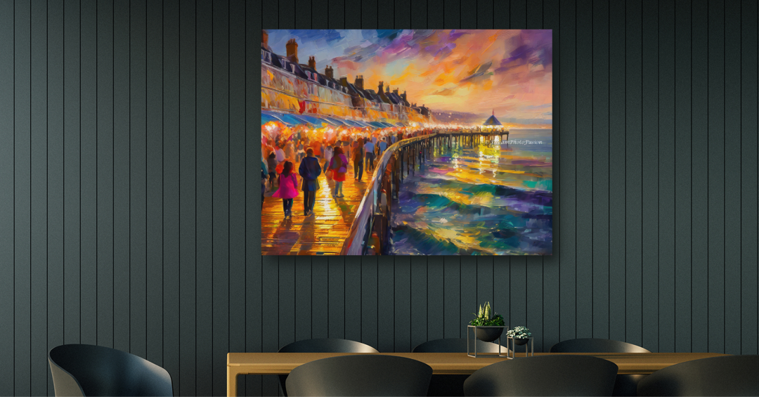 Festive Pier Lights: An English Night