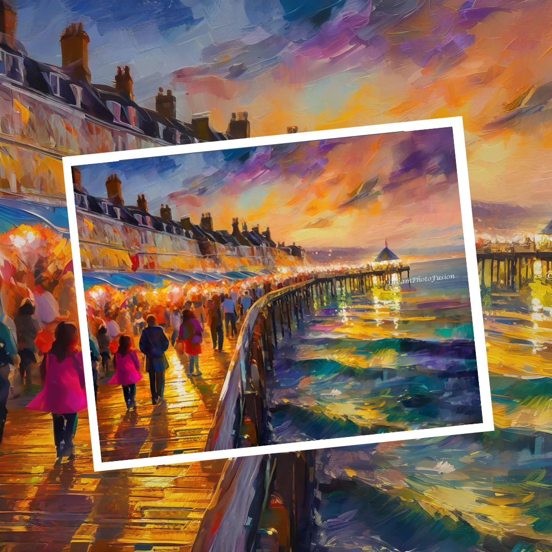 Festive Pier Lights: An English Night